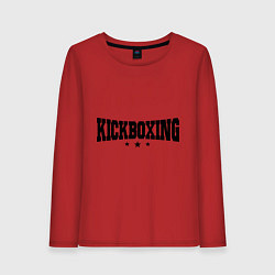 Лонгслив хлопковый женский Kickboxing, цвет: красный