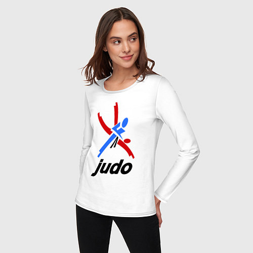 Женский лонгслив Judo Emblem / Белый – фото 3