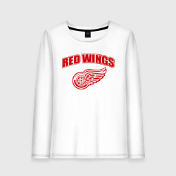 Лонгслив хлопковый женский Detroit Red Wings, цвет: белый