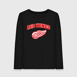 Лонгслив хлопковый женский Detroit Red Wings, цвет: черный