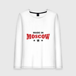Лонгслив хлопковый женский Made in Moscow, цвет: белый