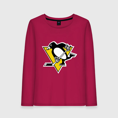 Женский лонгслив Pittsburgh Penguins / Маджента – фото 1