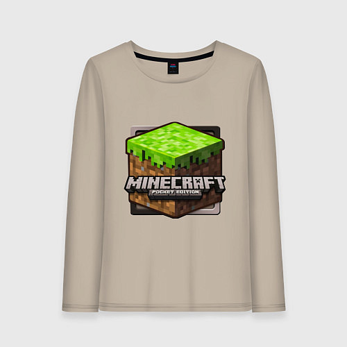 Женский лонгслив Minecraft: Pocket Edition / Миндальный – фото 1
