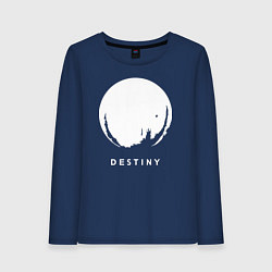 Лонгслив хлопковый женский Destiny Planet, цвет: тёмно-синий