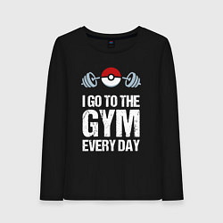 Лонгслив хлопковый женский Gym Everyday, цвет: черный