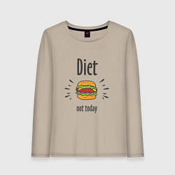 Женский лонгслив Diet. Not Today