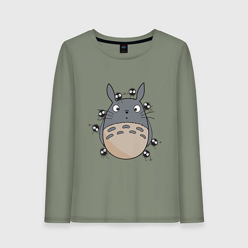 Женский лонгслив Тоторо / Авокадо – фото 1