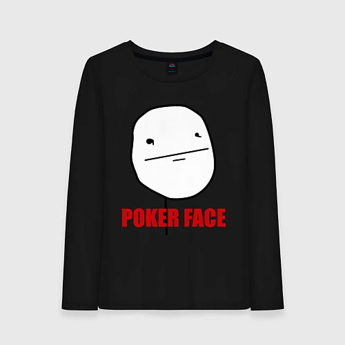 Женский лонгслив Poker Face / Черный – фото 1