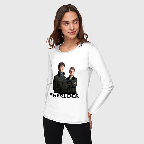 Женский лонгслив Sherlock / Белый – фото 3