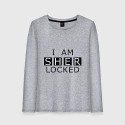 Лонгслив хлопковый женский I am Sherlocked, цвет: меланж