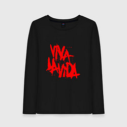 Лонгслив хлопковый женский Viva La Vida, цвет: черный