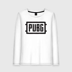 Лонгслив хлопковый женский PUBG, цвет: белый