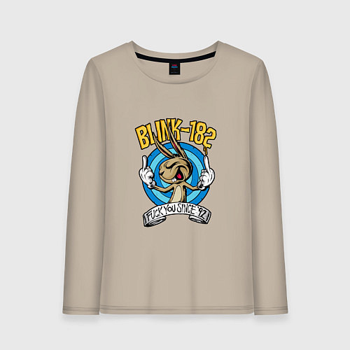 Женский лонгслив Blink-182: Fuck you / Миндальный – фото 1