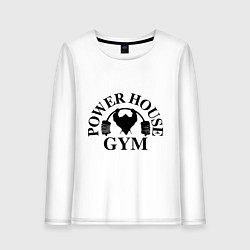 Лонгслив хлопковый женский Power House Gym, цвет: белый