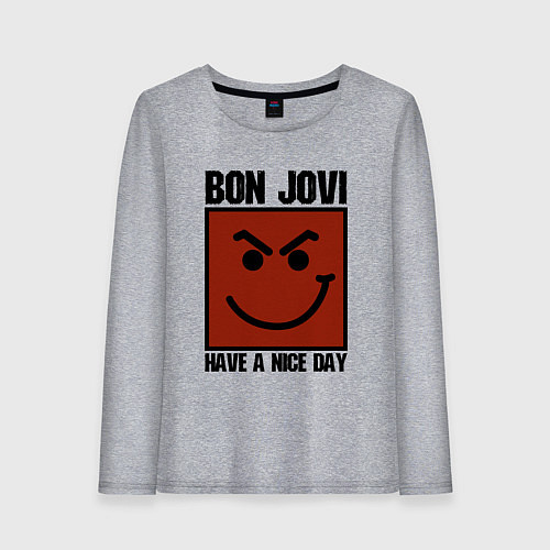 Женский лонгслив Bon Jovi: Have a nice day / Меланж – фото 1