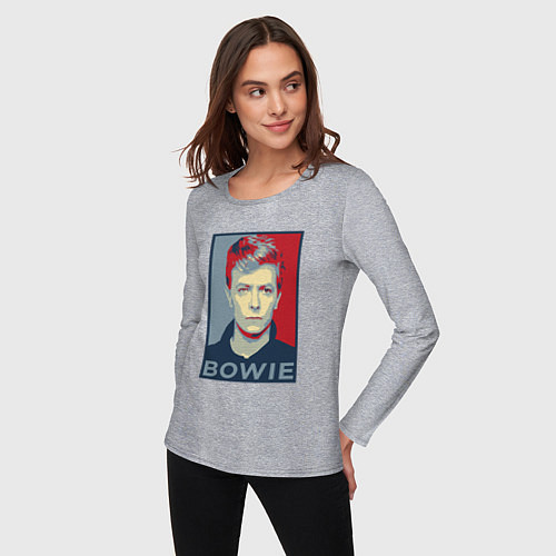 Женский лонгслив Bowie Poster / Меланж – фото 3