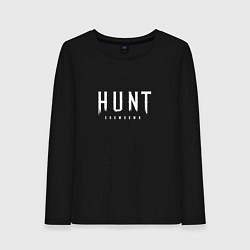 Лонгслив хлопковый женский Hunt: Showdown White Logo, цвет: черный