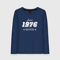 Лонгслив хлопковый женский Limited Edition 1976 цвета тёмно-синий — фото 1