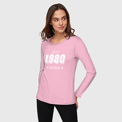 Лонгслив хлопковый женский Limited Edition 1980, цвет: светло-розовый — фото 2