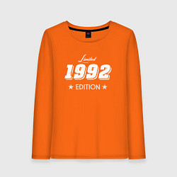 Лонгслив хлопковый женский Limited Edition 1992, цвет: оранжевый