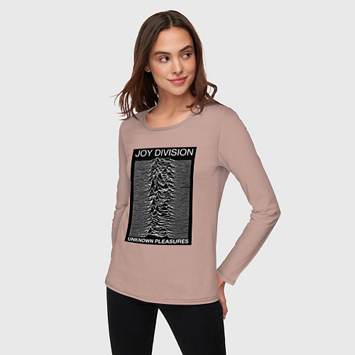 Женский лонгслив Joy Division: Unknown Pleasures / Пыльно-розовый – фото 3