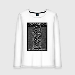 Лонгслив хлопковый женский Joy Division: Unknown Pleasures, цвет: белый