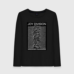 Лонгслив хлопковый женский Joy Division: Unknown Pleasures, цвет: черный