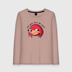 Лонгслив хлопковый женский Do You Kno da wei?, цвет: пыльно-розовый
