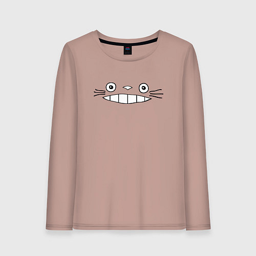 Женский лонгслив Totoro face / Пыльно-розовый – фото 1
