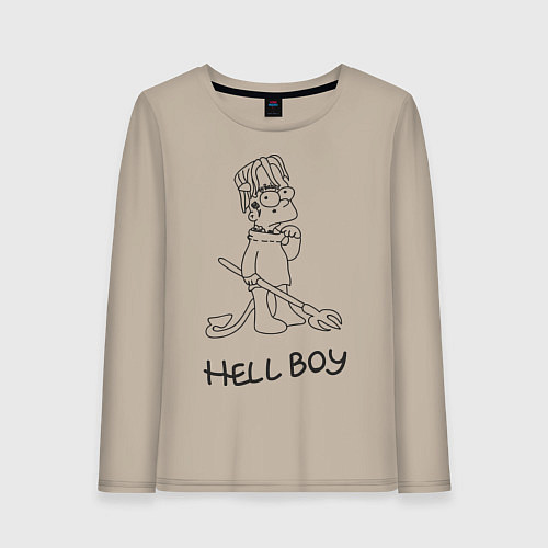 Женский лонгслив Bart: Hell Boy / Миндальный – фото 1