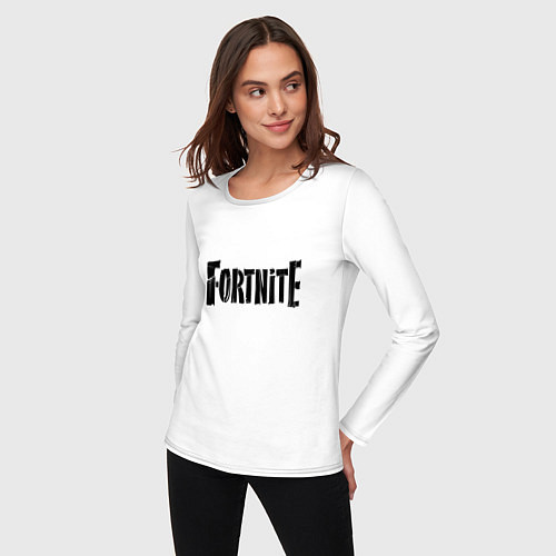Женский лонгслив Fortnite Logo / Белый – фото 3