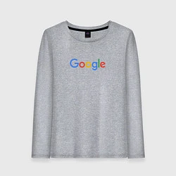 Лонгслив хлопковый женский Google, цвет: меланж