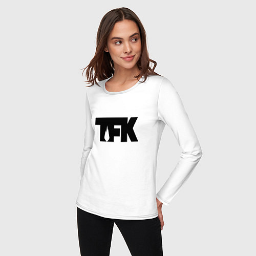 Женский лонгслив TFK: Black Logo / Белый – фото 3