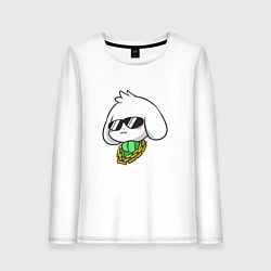 Лонгслив хлопковый женский Undertale: Asriel SWAG, цвет: белый