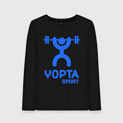 Лонгслив хлопковый женский Yopta Sport, цвет: черный