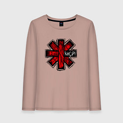 Лонгслив хлопковый женский Red Hot Chili Peppers, цвет: пыльно-розовый