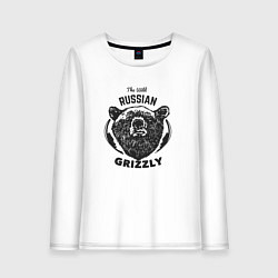 Лонгслив хлопковый женский Russian Grizzly, цвет: белый