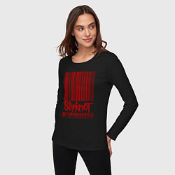 Лонгслив хлопковый женский Slipknot: barcode, цвет: черный — фото 2
