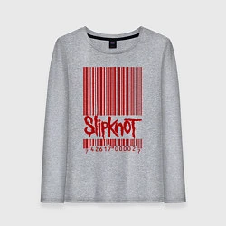 Лонгслив хлопковый женский Slipknot: barcode, цвет: меланж