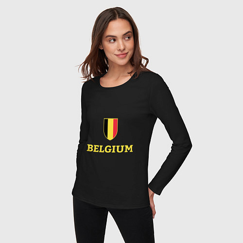 Женский лонгслив Belgium / Черный – фото 3