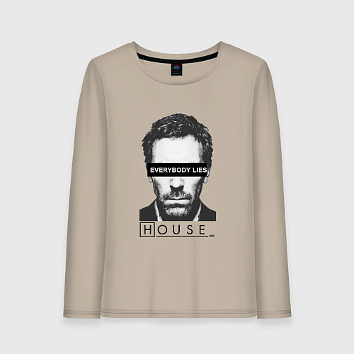 Женский лонгслив Everyboy Lies / Миндальный – фото 1