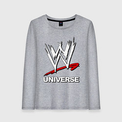 Лонгслив хлопковый женский WWE universe, цвет: меланж