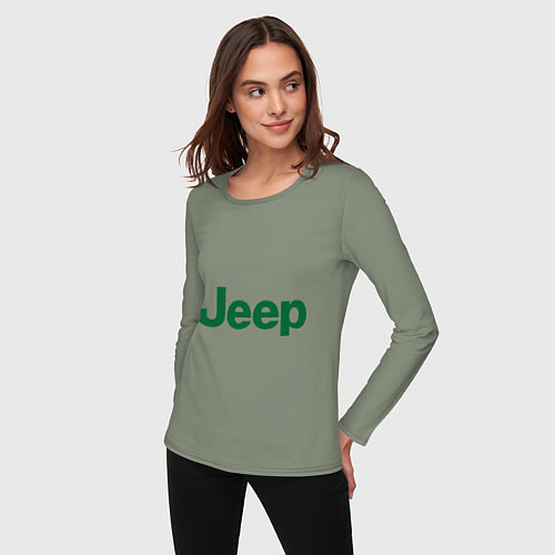 Женский лонгслив Logo Jeep / Авокадо – фото 3