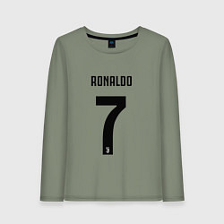 Лонгслив хлопковый женский RONALDO 7, цвет: авокадо