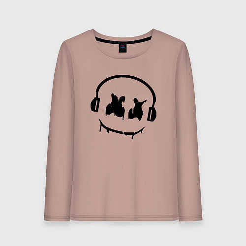 Женский лонгслив Marshmello Music / Пыльно-розовый – фото 1