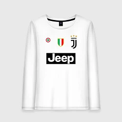 Лонгслив хлопковый женский FC Juventus, цвет: белый