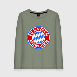 Лонгслив хлопковый женский Bayern Munchen FC, цвет: авокадо