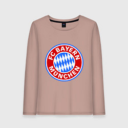 Лонгслив хлопковый женский Bayern Munchen FC, цвет: пыльно-розовый