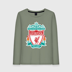 Лонгслив хлопковый женский Liverpool FC, цвет: авокадо
