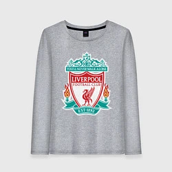 Лонгслив хлопковый женский Liverpool FC, цвет: меланж
